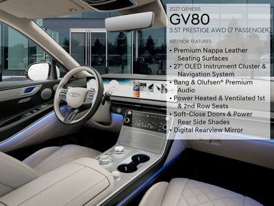 2027 Genesis GV80 3.5T PRESTIGE