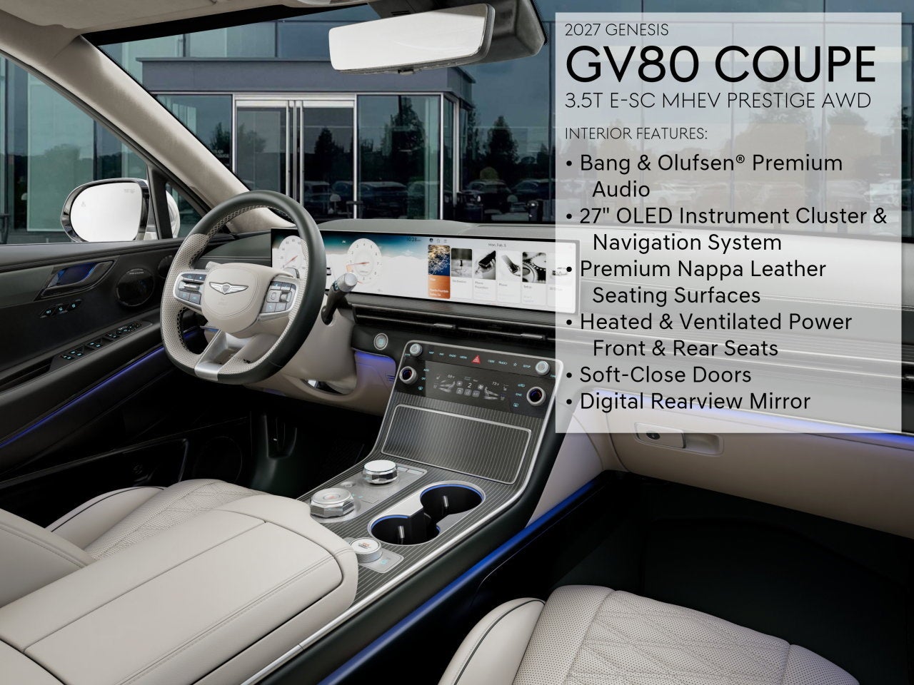 2027 Genesis GV80 Coupe 3.5T E-SC MHEV PRESTIGE