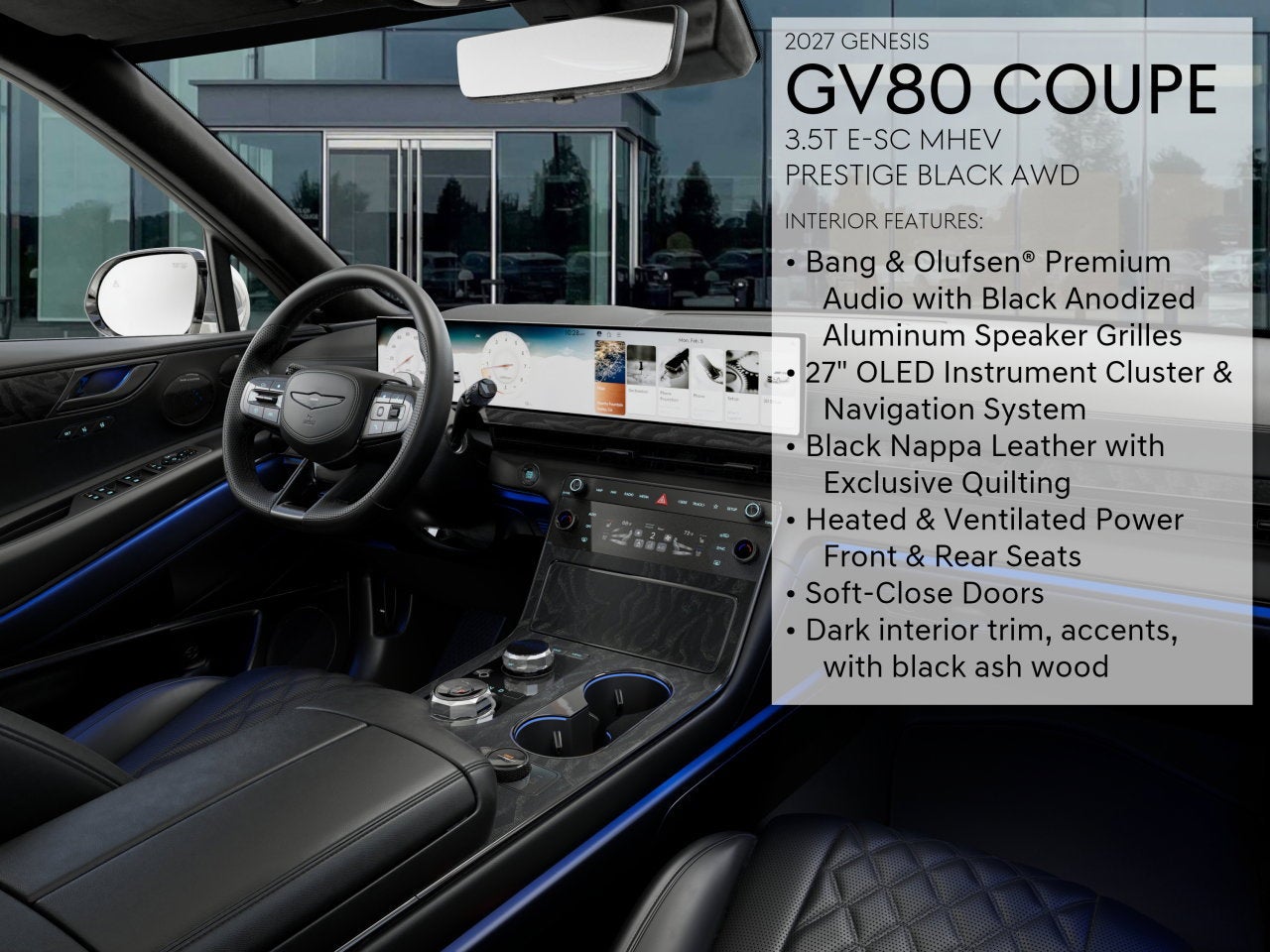 2027 Genesis GV80 Coupe 3.5T E-SC MHEV BLACK