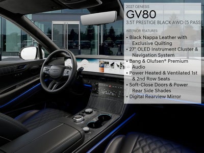 2027 Genesis GV80 3.5T PRESTIGE BLACK