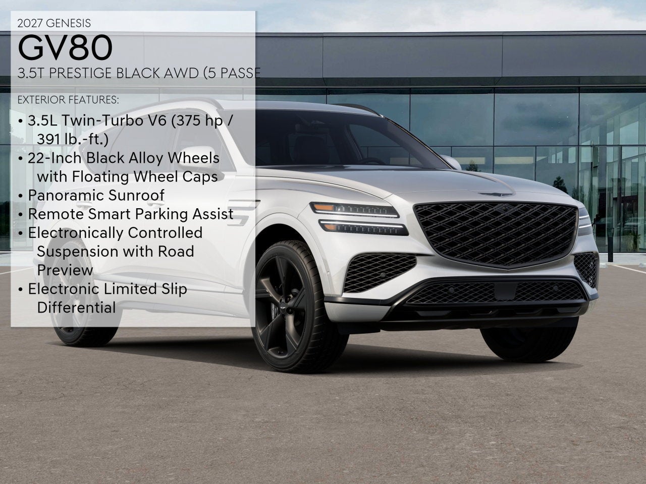 2027 Genesis GV80 3.5T PRESTIGE BLACK