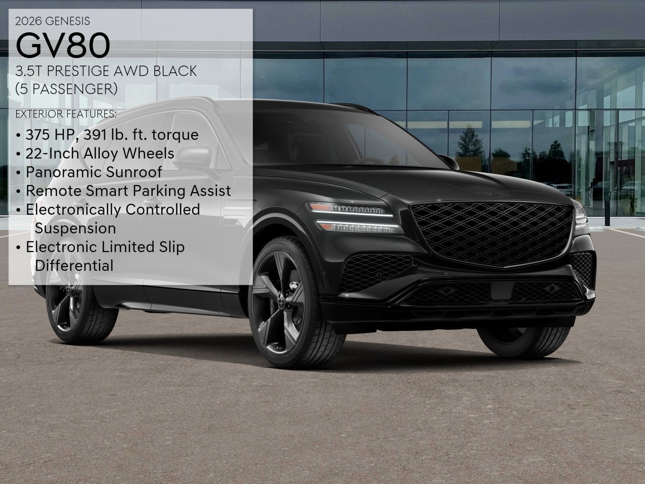 2026 Genesis GV80 2.5T PRESTIGE BLACK