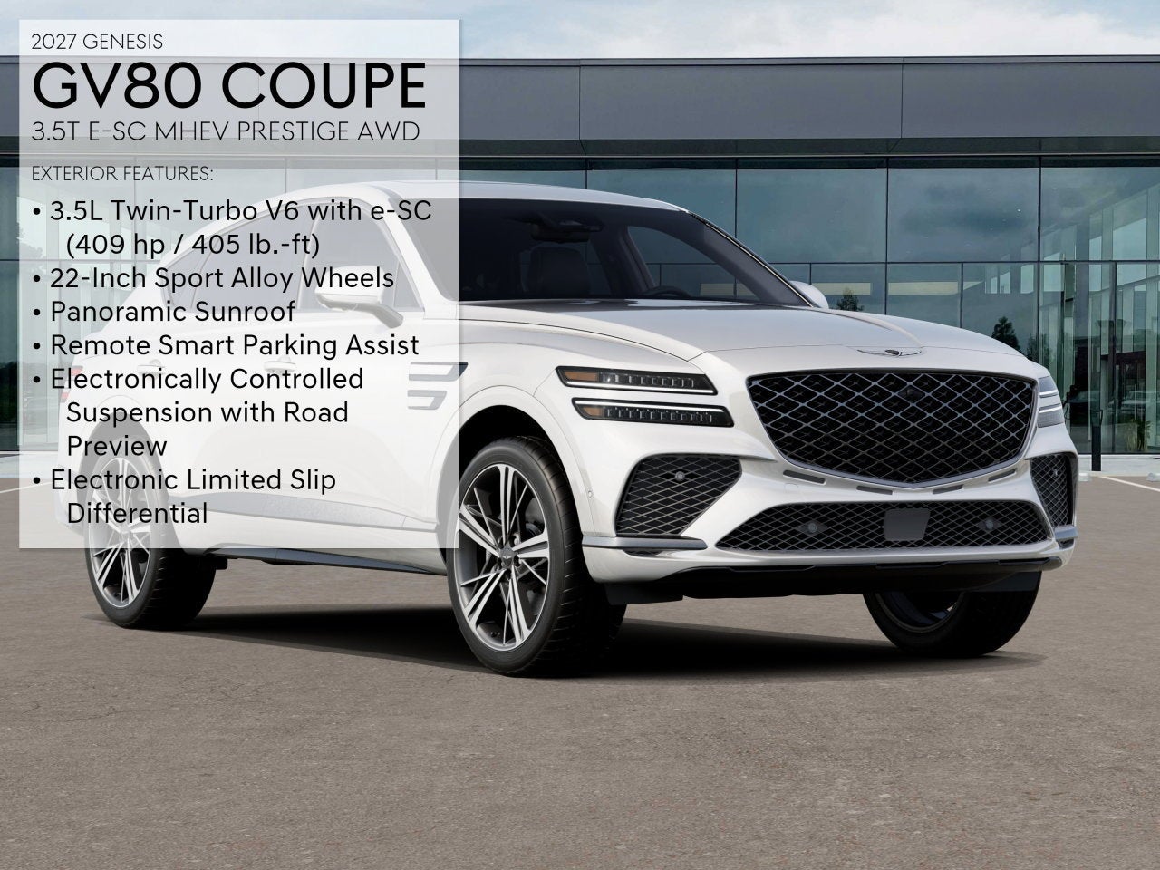 2027 Genesis GV80 Coupe 3.5T E-SC MHEV PRESTIGE