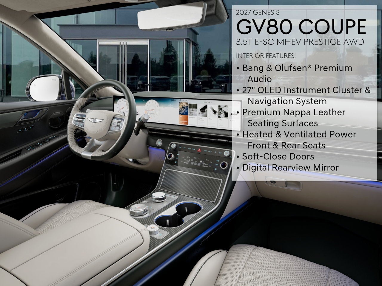 2027 Genesis GV80 Coupe 3.5T E-SC MHEV PRESTIGE