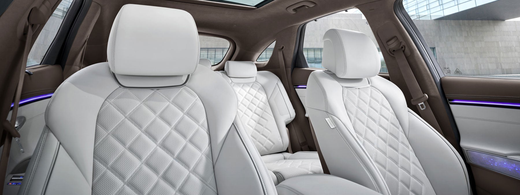 White interior of 2027 Genesis GV70.